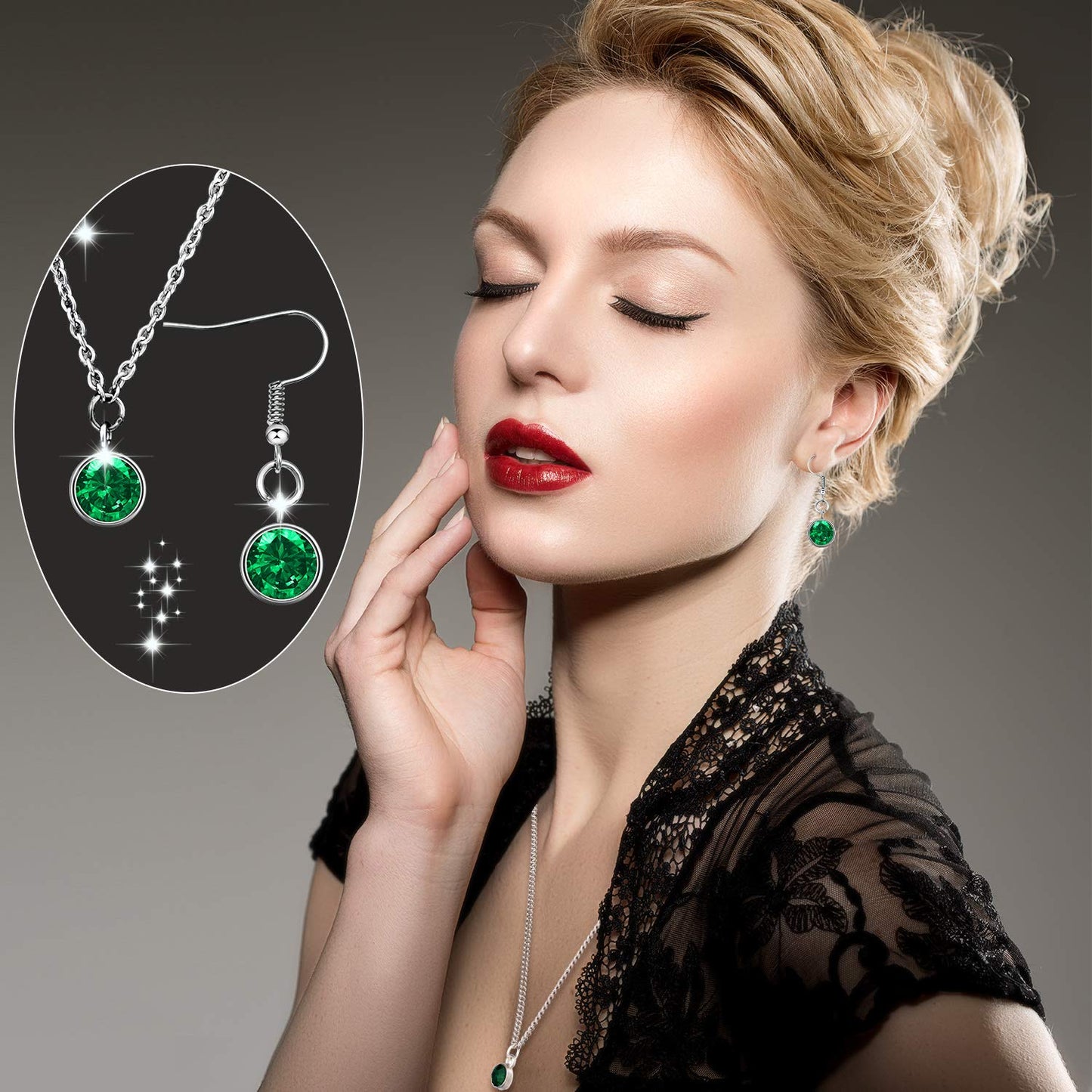 108pcs Crystal Birthstone Charms with Rings, 7mm Round Pendants in 12 Colors for DIY Jewelry Making Supplies