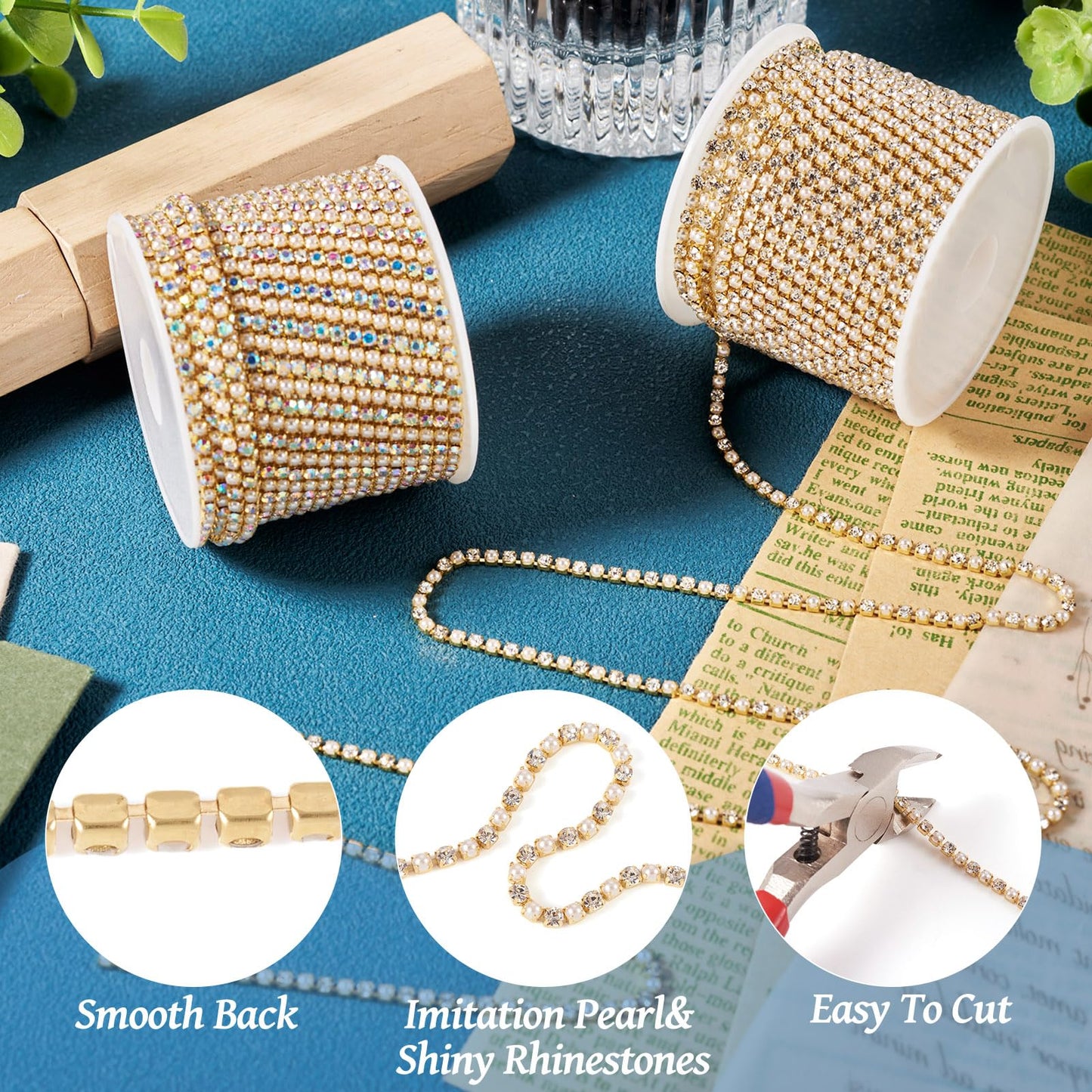 10 Yards 2mm Dark Purple Crystal Rhinestone Chain Trim for Sewing, Crafts, Jewelry, Shoes & Wedding Decorations