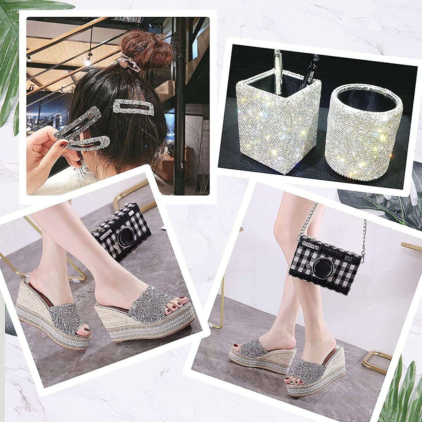 1 Yard x 3cm Light Blue Rhinestone Beaded Trim Hotfix Ribbon Iron-On Applique for DIY Wedding Dress & Craft Decorations