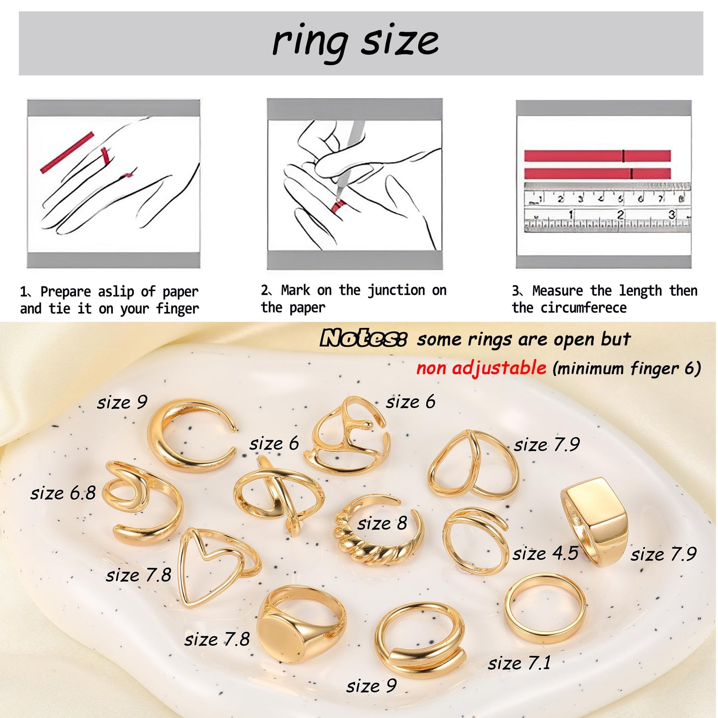 7-19 Pcs Silver Star & Moon Knuckle Rings Set for Women, Vintage Stackable Midi Finger Rings