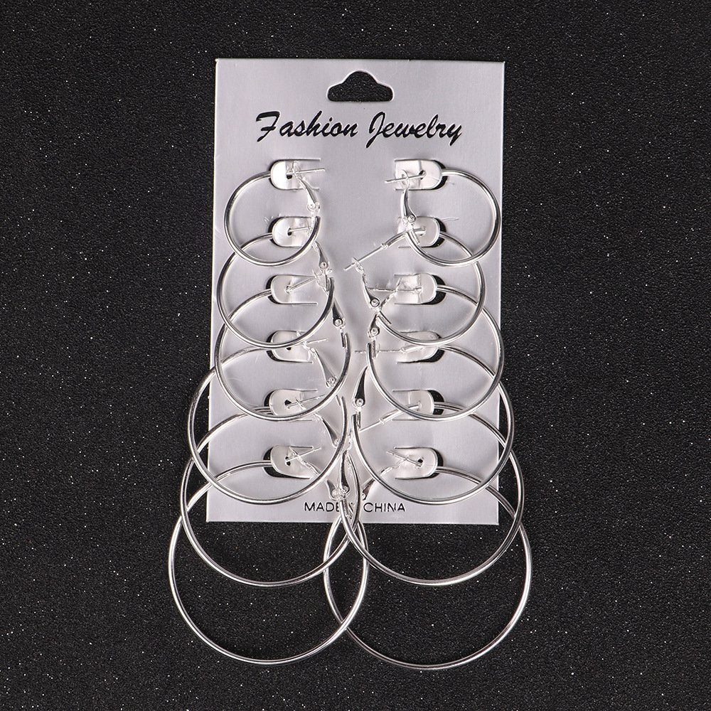 3 Pairs 14K Gold & Silver Plated Hoop Earrings Set for Women, Hypoallergenic Small & Chunky Huggie Hoops, Lightweight Stackable Set