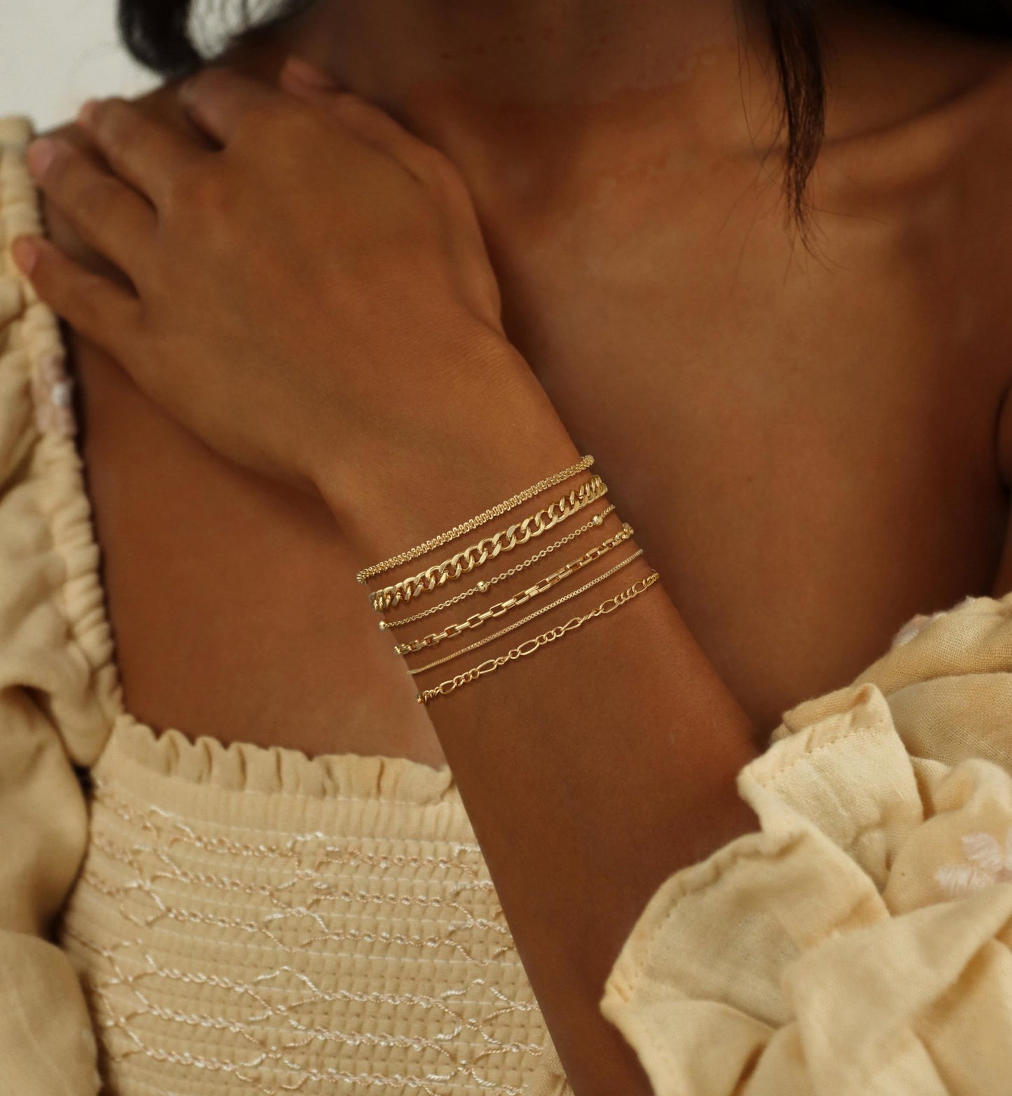 Bohemian Bracelet Set for Women, 6 Stackable Multi-Color Stretch Bracelets, Dainty Boho Hippie Jewelry