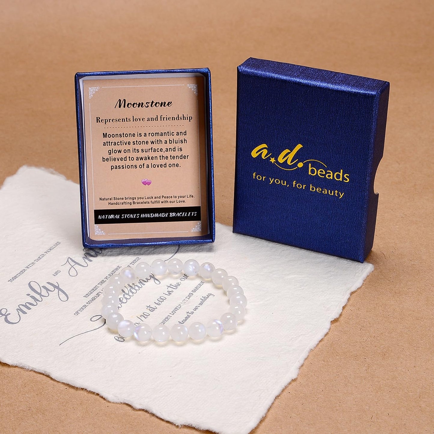 Cherry Tree Collection Gemstone Beaded Bracelets for Women and Men – 6mm Round Beads, Available in Small, Medium, and Large Sizes