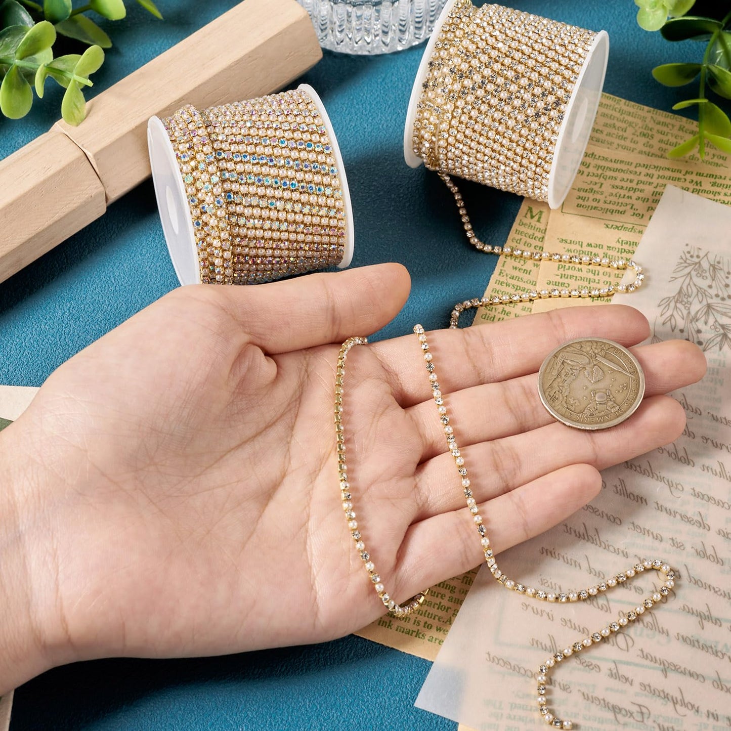 10 Yards 2mm Dark Purple Crystal Rhinestone Chain Trim for Sewing, Crafts, Jewelry, Shoes & Wedding Decorations