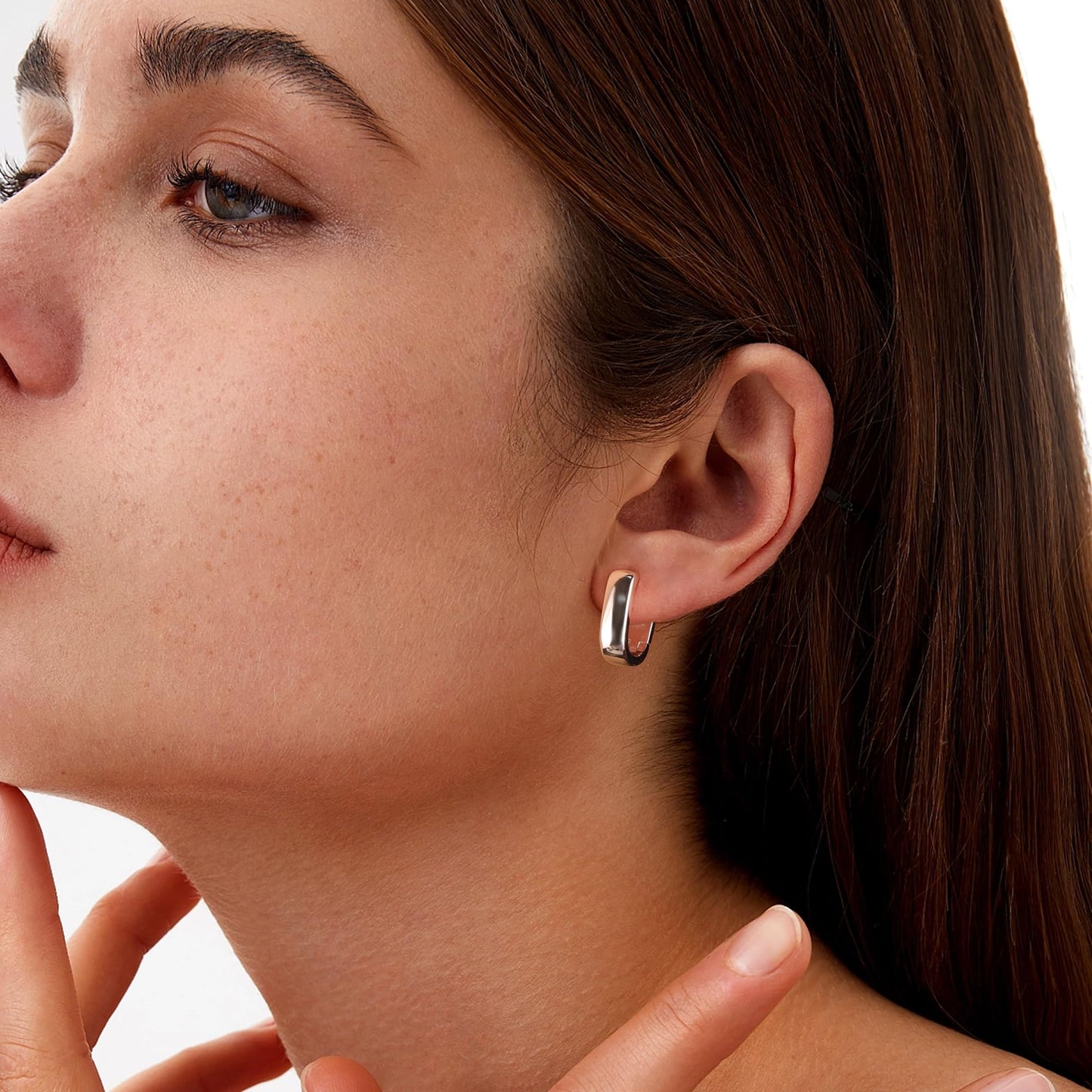 S925 Sterling Silver Large Hoop Earrings for Women, Hypoallergenic Lightweight Thick Hoops, 35-70mm