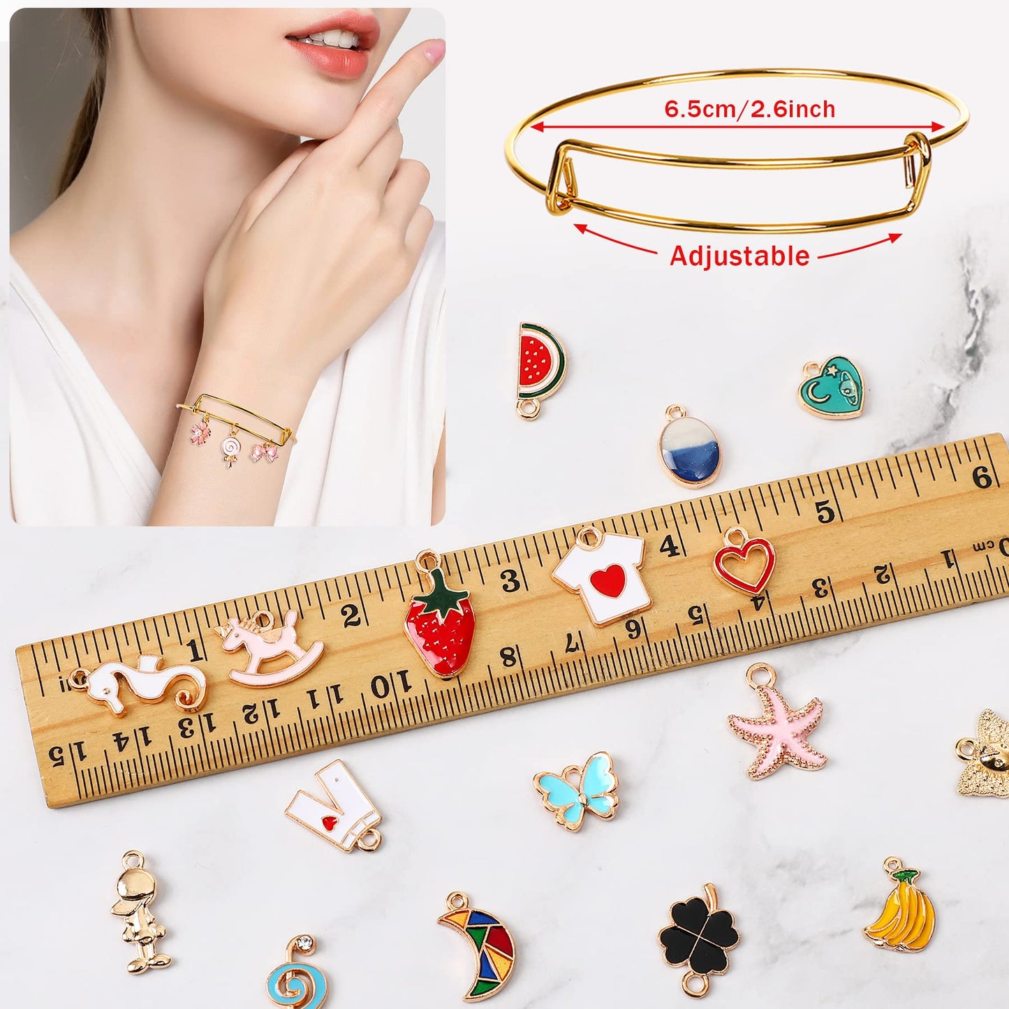 14K Gold Plated Cubic Zirconia Tennis Bracelet for Women, Adjustable Slider Bracelet