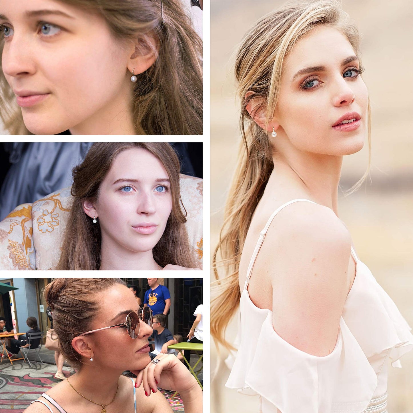 14K Gold Plated Oval Cubic Zirconia Love & Eternity Ring, 5mm Stackable Rings for Women