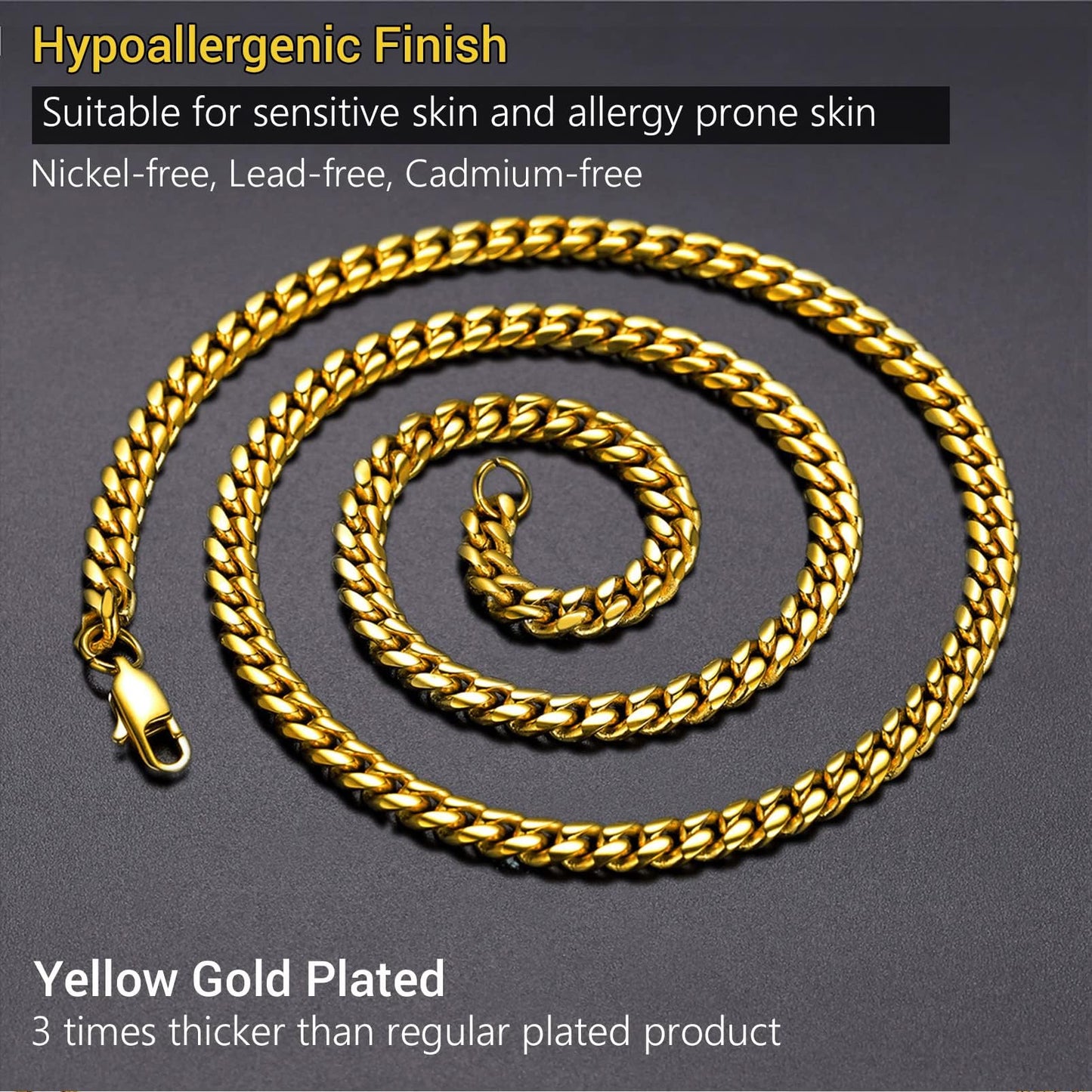 18K Gold Over Sterling Silver 1mm Box Chain Necklace, Made in Italy, Rose Gold Chain for Women and Men