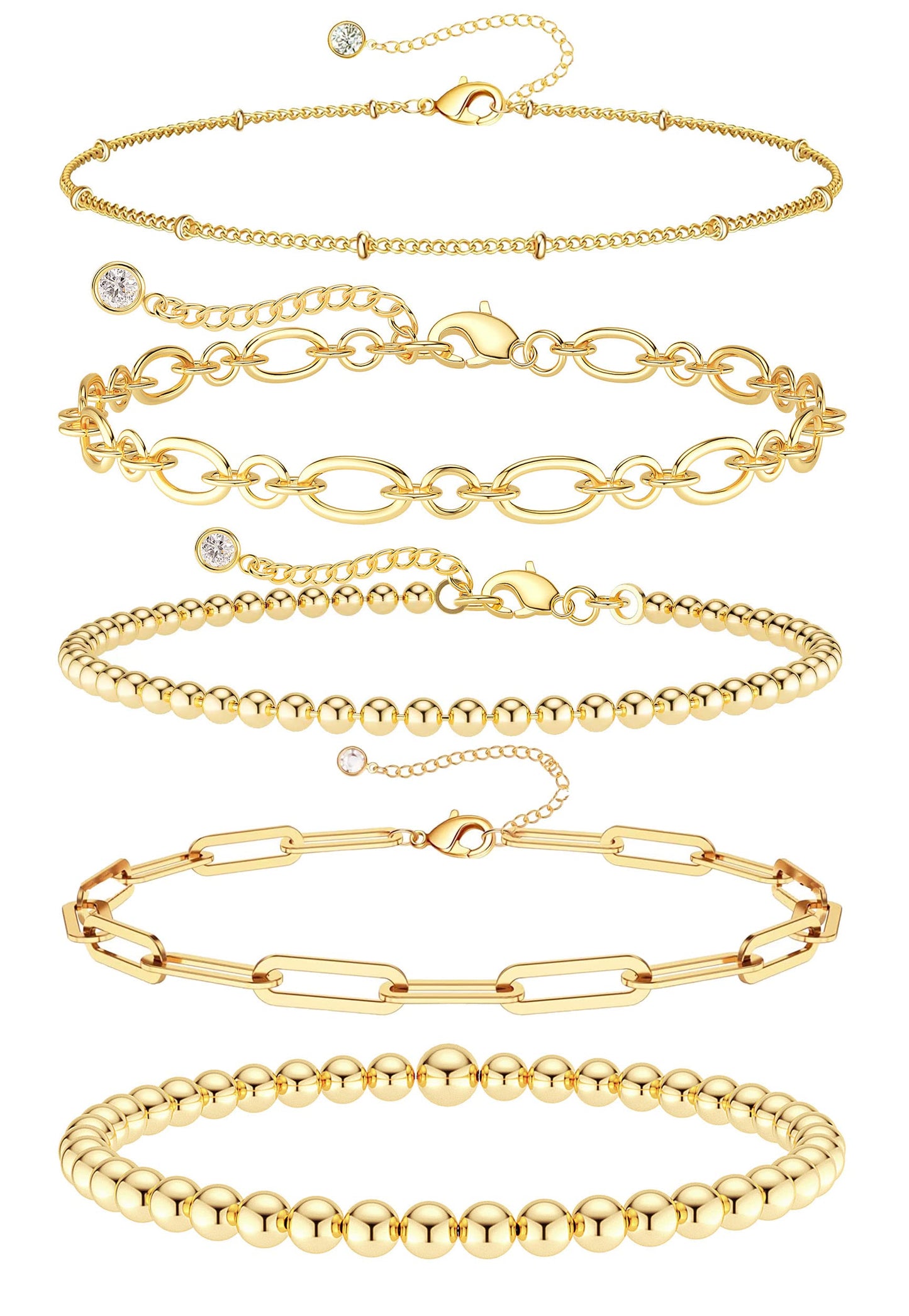 Silver Plated Tennis Bracelet for Women, Cubic Zirconia 7x5mm Oval Gemstones and 2.5mm Round White CZ, 7", Hypoallergenic, Multiple Colors