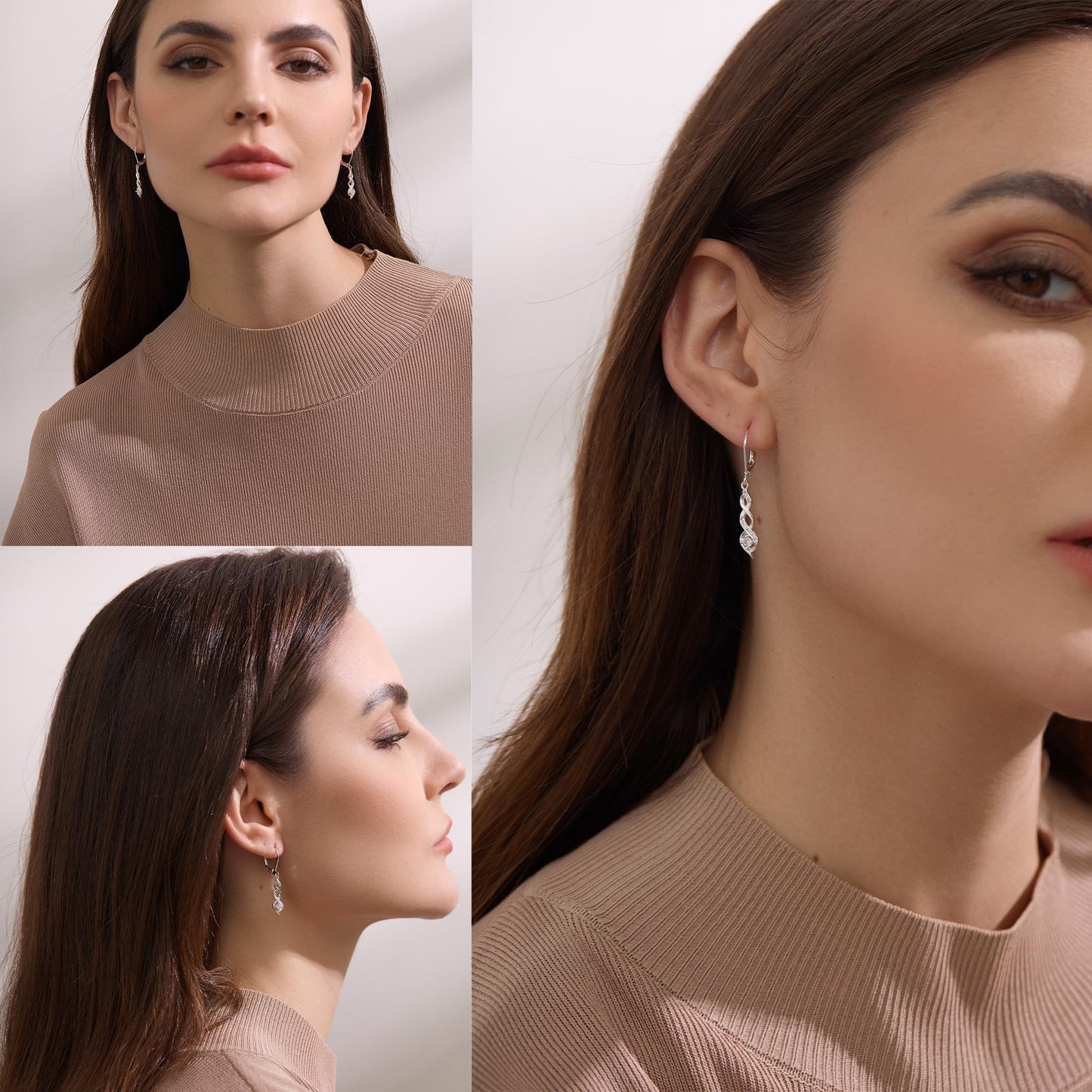 1.25CT 925 Sterling Silver Round Solitaire Cubic Zirconia Engagement Ring, Halo Promise Ring, Size 3-13