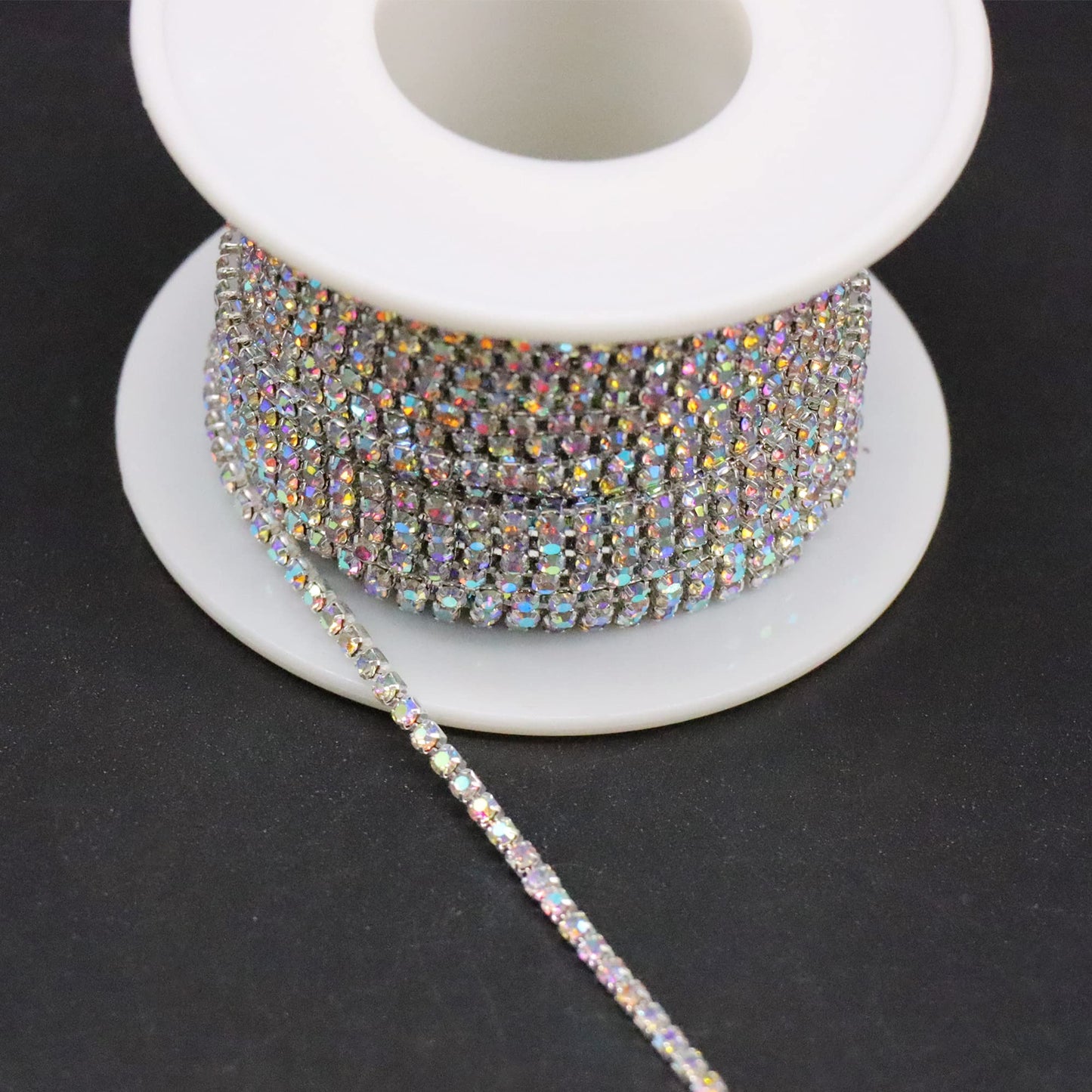 10 Yards 2mm Citrine Yellow Rhinestone Chain Trim Roll for Sewing, Crafts & Decorative Projects