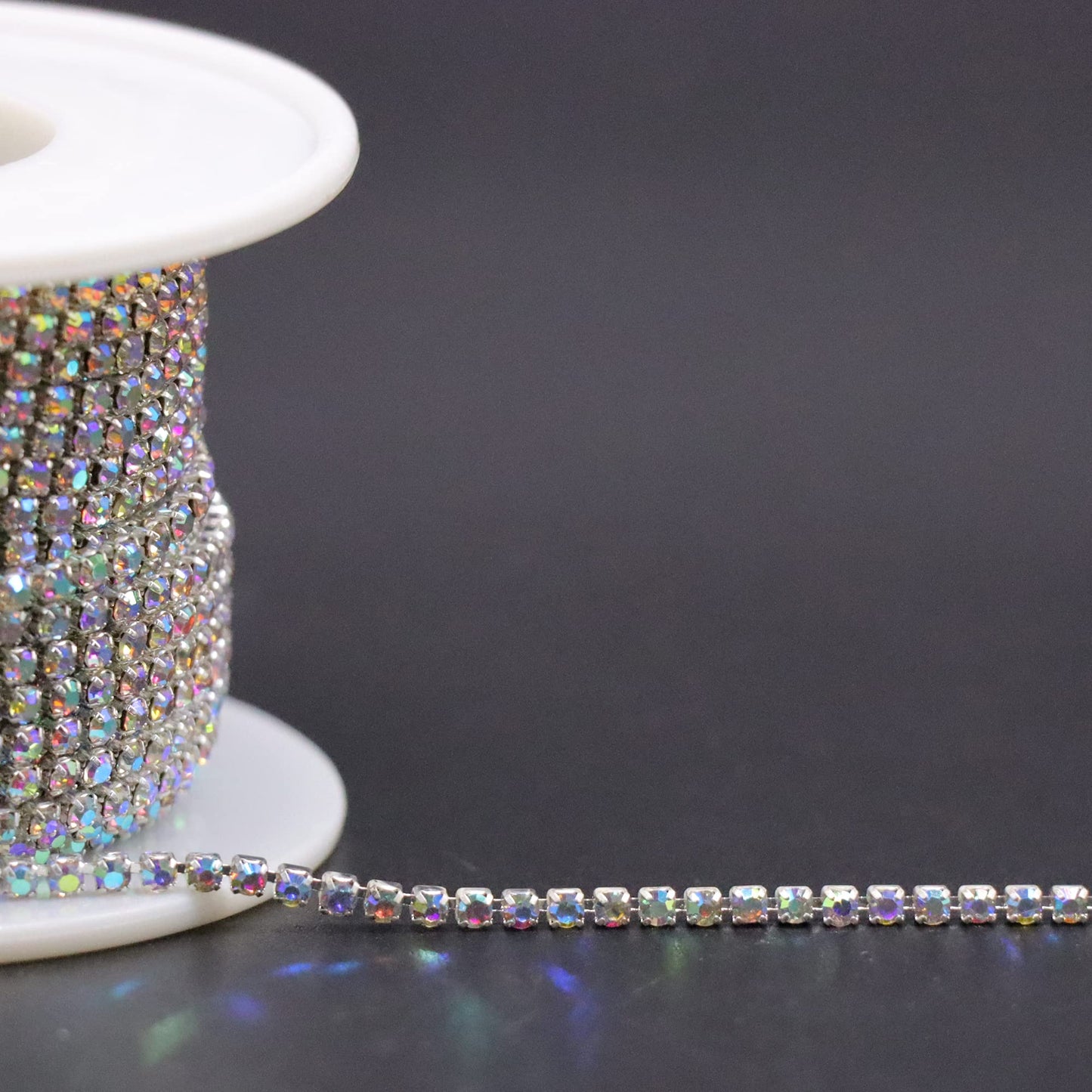 10 Yards 2mm Citrine Yellow Rhinestone Chain Trim Roll for Sewing, Crafts & Decorative Projects