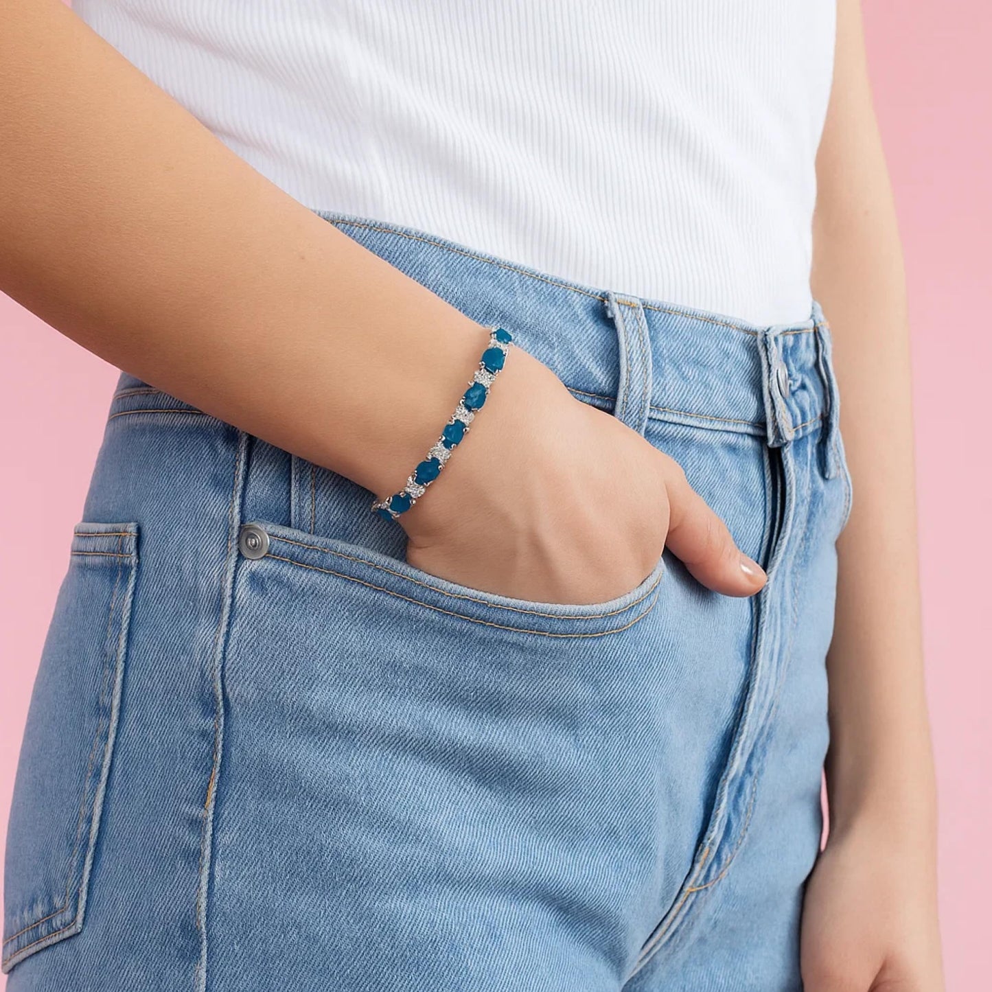 Bohemian Bracelet Set for Women, 6 Stackable Multi-Color Stretch Bracelets, Dainty Boho Hippie Jewelry