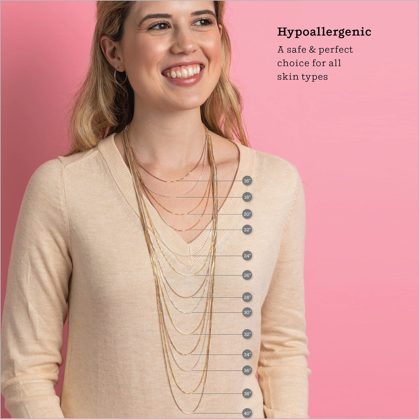 CHESKY Gold Necklace for Women-14K Gold Plated/Sterling Silver Plated Snake Chain Necklace Dainty Simple Chunky Herringbone Necklace Choker Necklaces Jewelry for Women